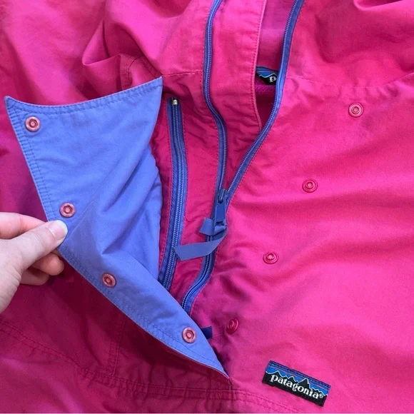 Vintage 80's Patagonia Mountain Anorak Pink Purple Trim Women's Size 10 - Picture 5 of 10